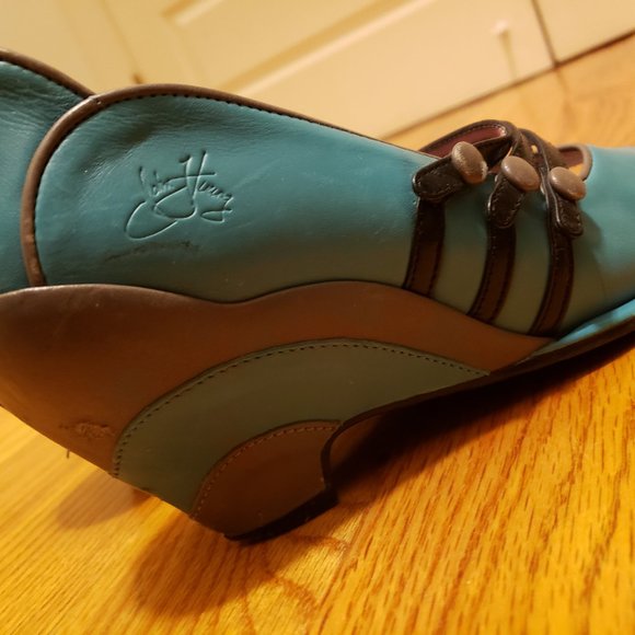 Vintage John Fluevog Miss April peep toe - Picture 2 of 4
